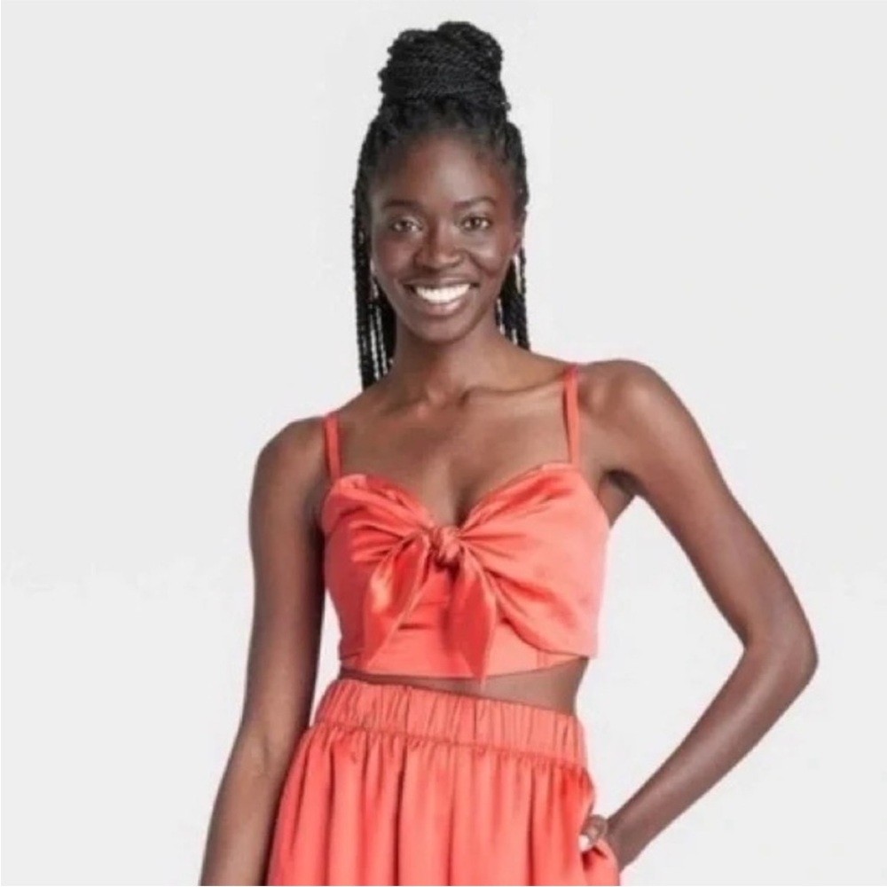 NWT Sammy B X Target Collab Orange Crop Top Underwire Bra Top Size Small NWT